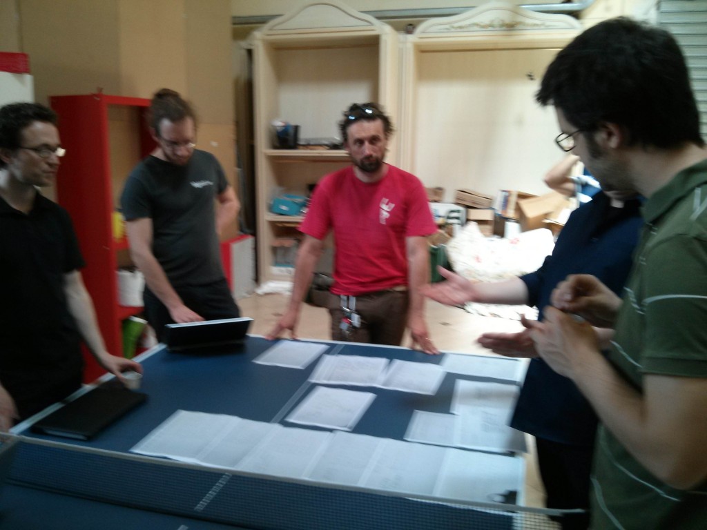 Net7 and the team of developers brainstorming how to implement Pundit user interface improvements
